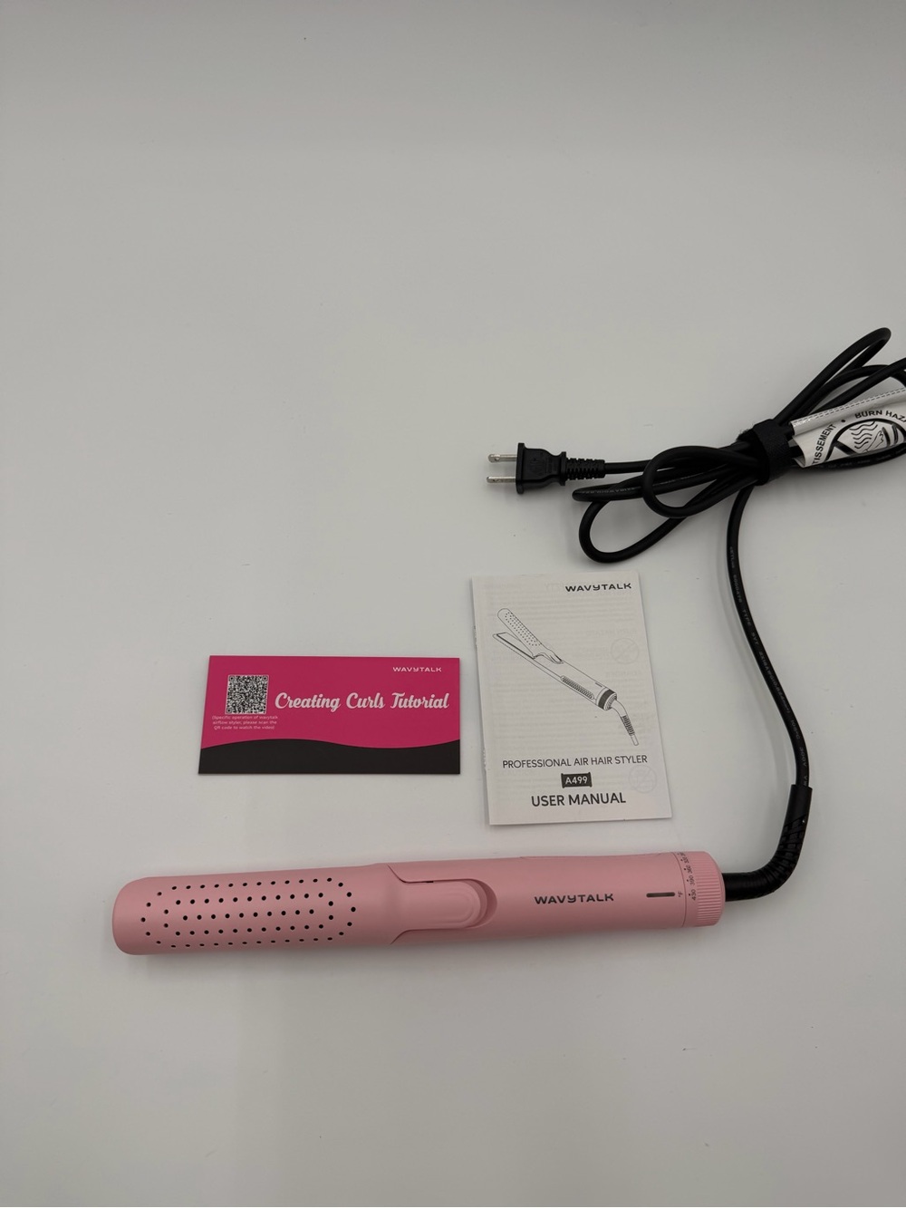 NIB Wavytalk Airflow Styler Curling Iron, Cool Curl, 360° 1”